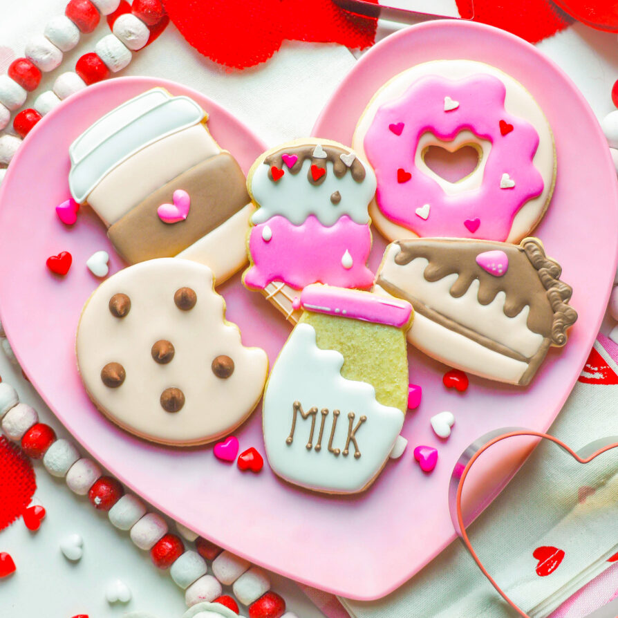 Staged Valentine's Day Cookies
