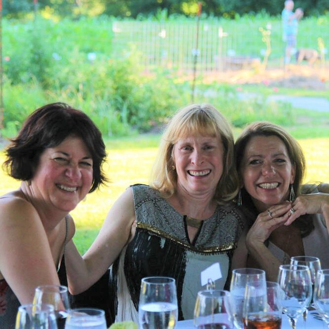 Women's Weekend, outdoor dining at the Farm